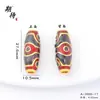 Ansioso Pelo Duradouro Pingente de Pérola Dzi de Nove Olhos Esmaltado Dourado Areia Vietnamita com Furo Acessório DIY Colar Corrente de Suéter