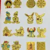 Jiu Fengxiang Oro Puro 999 0.1g Princesa, Por Favor Trae Riqueza, Buena Fortuna Continuamente, Dios de la Riqueza Pareja de Oro Pegatinas para Teléfono Móvil para el Año Nuevo