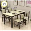 Juego de Mesa Rectangular y Sillas para Restaurante de Comida Rápida, Mesa de Comedor Moderna Minimalista para 4-6 Personas, Mesa de Comedor para Tienda de Snacks Tienda de Desayunos Tienda de Fideos