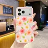 Funda de teléfono de silicona líquida flockeada estilo ins con patrón de cebra bicolor, flores, mariposa para iPhone 18 Pro con tacto similar a la piel
