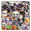 50 Pegatinas Originales Súper Lindas de Halloween, Populares Pegatinas Decorativas Impermeables Pintadas a Mano para Festividades Transfronterizas de Halloween