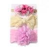 Amazon Set de Diadema de Nylon para Bebé Diadema de Tela Súper Elástica y Suave para Bebé con Flor y Moño 4116