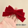 Accesorio para el Cabello Rojo con Lazo para Niños, Pasador para el Cabello de Niña Pequeña para la Parte Trasera de la Cabeza, Pinza para el Cabello de Cinta para Niñas, Adorno para el Cabello de Año Nuevo