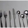 Acero inoxidable 410 vajilla de restaurante traje de vajilla occidental brillante cuchara para hielo los cuatro principales cuchillo tenedor cuchara cuerpo desnudo