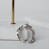 J1094 Estilo Coreano Diseño de Nicho Sentido 925 Plata de Ley Anillo Minion para Mujer Anillo de Dedo Abierto Irregular con Bultos