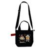2025 Verano Nuevo Bolso de Lona de Hombro Lindo Bordado de Dibujos Animados Bolso Bandolera Casual Gran Capacidad Bolso Tote con Cordón