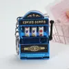 Mini Máquina de Frutas Llavero Colgante Juego de Darle Vueltas Máquina de Tigre LaBa Joyería Pequeña Sorteo Colgantes Decorativos