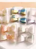 Acetato Brillante Iridiscente Transparente de Hielo Lazo Bicolor Accesorio para el Cabello DIY Pasador Parche Decoración Pasador para el Cabello de Mujer