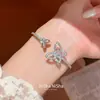 Pulsera Spliced con Lazo de Circonita Super Brillante, Lujo Ligero, Moda de Gama Alta, Pulsera Versátil, Joyería Elegante Minimalista de Nicho