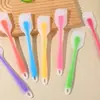 Mini Espátula Pequeña de Silicona Espátula para Mermelada Crema Cuchillo para Pastel Integrado Color Sólido Espátula para Mantequilla Herramienta para Hornear