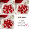 Banda de goma para niños Niña Trenza Accesorios para el cabello de Año Nuevo que no dañan el cabello Cuerda elástica para el cabello Anillo para el cabello de pulgar rojo para bebé