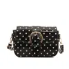 Bolso cuadrado pequeño de lunares lindo de nicho coreano para mujer, bolso cruzado, bolso tote pequeño nuevo 2026, bolso elegante y con estilo para el trabajo