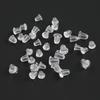 Acessórios para joias DIY plug de ouvido de plástico transparente, plug traseiro, tampa de orelha, plug de pino de orelha atacado
