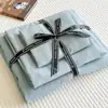 Juego de Ropa de Cama de Algodón Lavado de Cuatro Piezas Marca Antarctic para Uso Doméstico, Funda de Edredón Doble, Juego de Sábanas de Tres Piezas para Dormitorio de Estudiante
