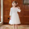 Traje Formal do Apresentador, Roupa Elegante e Grandiosa para Performance, Performance Solo de Alto Nível para Exames de Arte, Uniformes de Sala de Aula do Ensino Fundamental, Apresentação do Coral do Jardim de Infância