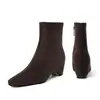 Botines de tacón oculto estilo francés para mujer, nueva colección otoño 2026, botas elegantes y estilizadas, versátiles y adecuadas para mujeres menudas, Botas Martin