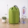 Bolsa de armazenamento de poliéster impermeável com revestimento prateado, tecido Oxford, bolso com cordão, bolsa de viagem para acabamento, bolsa de armazenamento para jaqueta de plumas