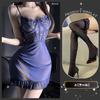 Lencería Sexy con Ribete de Encaje, Con Aros, Camisola Fruncida, Camisón Transparente Estilo Europeo y Americano, Nuevo Conjunto Qqny