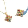 Set de Turmalina Natural Accesorios para Mujer Nicho Sensación de Alta Gama Joyería de Plata de Ley 925 Joyería 3*4 Ventas Directas de Fábrica