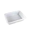 Bandeja para Frascos de Reagentes Grande Bacia Quadrada de Plástico Branco para Pia de Laboratório Físico e Químico Material de Laboratório Equipamento de Ensino