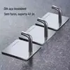 Gancho de cozinha para pendurar panelas, sem necessidade de furar, aço inoxidável 304, forte capacidade de carga, gancho adesivo especial para panelas de ferro, à prova d'água e à prova de umidade