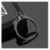 Anillo de Cobre con Incrustaciones de Circonia Estilo Coreano de Moda Transfronterizo, Estilo Europeo y Americano, Sencillo y Elegante, Joyería Deseada de Venta Caliente, Venta Directa del Fabricante