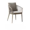 Nórdico Corda exterior tecida mesa e cadeira pátio varanda lazer moderno simples internet celebridade Rattan lado tecido várias combinação conjunto de três peças