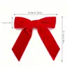 Cinta de Terciopelo de 3.2cm Lazo para Árbol de Navidad 5 pulgadas Decoración Navideña Decoración para Fiestas en Casa Adorno Colgante