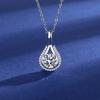 2 quilates imitação moissanite colar feminino banhado pt950 platina clavícula cadeia oito corações oito flechas zircão pingente de jóias