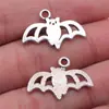 16x24mm 1.2g Plata Antigua Colgante Pequeño para Bricolaje Material Hecho a Mano Lindo Animal Colgante de Murciélago