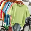 Camiseta de manga corta holgada de talla grande para mujer, de comercio exterior, con descuento de liquidación, para cubrir imperfecciones y lucir esbelta