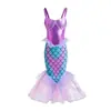 Comércio Exterior Transfronteiriço Moda Infantil Vestido Princesa Sem Mangas Moderno Cauda de Peixe Saia Longa Meninas Sereia Pequenas Mangas Voadoras Vestido de Lantejoulas