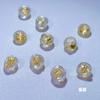 Aretes de tapón para los oídos de hamburguesa de plástico transparente accesorios aretes perla arete tapón galvanoplastia 18k antideslizante anti-caída tapón trasero