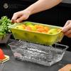Tazón para Lavar Verduras Cesta de Drenaje Hogar Cocina Doble Capa Lavado Agua Fruta y Verdura Cesta de Verduras Cesta de Malla con Filtro de Goteo Tazón para Lavar Verduras