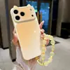 Color degradado, funda de teléfono 3D con orejas de gato, adecuada para Apple 18 PRO, diseño moderno, también disponible para 17/16 PRO, con pulsera de cuentas, también disponible para 11/12