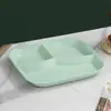 Prato de Café da Manhã de Plástico Estilo Ins 211 Prato para Refeição Redutora de Gordura Prato Dividido Estilo Coreano Prato Dividido Quantitativo Doméstico Prato Redondo para Frutas
