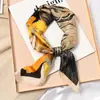 Pañuelo cuadrado pequeño de 70x70cm pañuelo de seda para mujer Primavera Otoño Invierno combinación con camisa decoración profesional pañuelo protector del cuello pañuelo fino