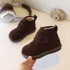 Zapatos de Algodón para Niños 2025 Invierno Nuevo Estilo Niños Sencillos de Velcro Cálidos Botas de Nieve Bebé Suaves de Suela Cortas