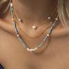 Collar de Perlas Naturales de Agua Dulce Elegante Retro Azúcar Cadena Clavícula Mujer Europeo Americano Transfronterizo Lujo Ligero Collar Outlet de Fábrica