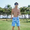Traje de baño para pareja al por mayor Coreano Vacaciones Playa Conservador Falda de una pieza Estilo Traje de baño para mujer Pantalones de playa para hombre Traje de pareja