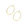 Chapado en oro real de 18 quilates con anillo colgante geométrico redondo gota de agua triángulo colgante para pendientes hechos a mano DIY accesorios colgantes