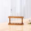 Jarrón de Madera Creativo Planta Hidropónica Transparente Escritorio Fresco Contenedor Pequeño Tubo Arreglo Floral Botella de Vidrio Aqua Adornos