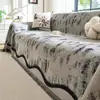 Funda de sofá de estilo fresco y sencillo, adecuada para todas las estaciones, hecha de chenilla, una sola pieza para cobertura total, específicamente para sofás de sala de estar, anti-arañazos de gato