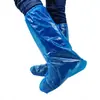 Cubrezapatos desechables impermeables día lluvioso engrosados largos para botas de granja antideslizantes exteriores para flotar cubierta de pie de plástico
