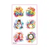 Pegatinas de tatuaje navideñas nuevas en stock para niños, pegatinas faciales de dibujos animados para fiestas, pegatinas decorativas navideñas de graffiti de colores