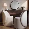 Banqueta de Maquiagem, Luxo Acessível e Cadeira de Casa de Alto Padrão, Banqueta Especial para Cômoda de Quarto de Meninas, Banqueta Redonda Giratória para Closet