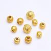 Cuentas de oro con método antiguo que preserva el color, palabra Fu, cuentas sueltas, seis palabras, cuentas auténticas, pulsera hecha a mano DIY, joyería con cuentas al por mayor