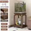 Suporte para Aquário em Madeira Maciça Suporte para Flores Integrado Sala de Estar de Chão Combinação Alta-Baixa Base para Aquário Prateleira de Armazenamento Multicamadas de Alta Resistência