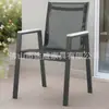Venta Directa de Fábrica Silla de Comedor de Tela Teslin Aleación de Aluminio para Patio Exterior Silla Antibacteriana con Protección Solar Mesa y Sillas Simples de Ocio para Exteriores