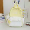 Mochila de Viagem Fofa com Estampa Xadrez e Bolinhas com Acabamento em Renda Estilo Menina Doce Mochila Escolar Série Doce Grande Festa de Estudante